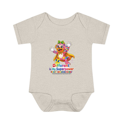 Panz™ Infant Baby Rib Bodysuit – "Different is My Superpower" Graphic | Smile Universe Collection