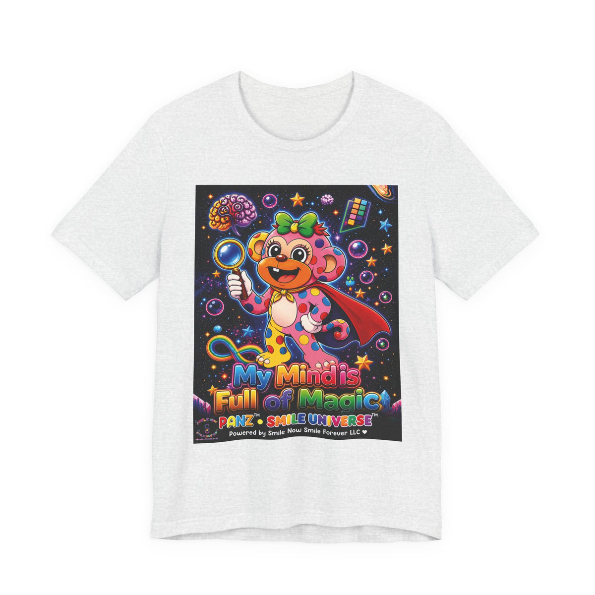 Panz™ Unisex Jersey Short Sleeve Tee – "My Mind is Full of Magic" Graphic | Smile Universe Collection