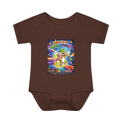 Potz™ Infant Baby Rib Bodysuit – "Energy is My Superpower!" Graphic Onesie | Smile Universe Collection