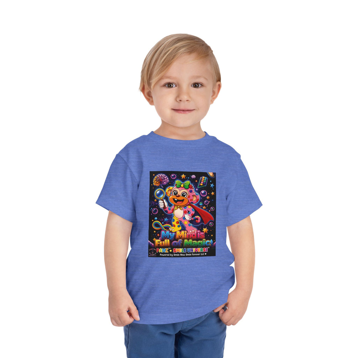 Panz™ Toddler Short Sleeve Tee – "My Mind is Full of Magic" Graphic | Smile Universe Collection