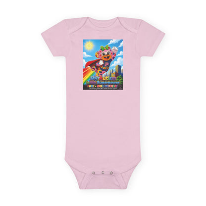 Panz™ Baby Short Sleeve Onesie® – "My Autism is My Superpower" Graphic | Smile Universe Collection