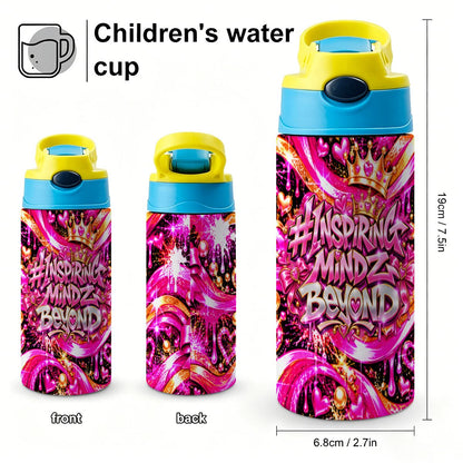 BWD Pink Water Bottle – Inspiring Mindz Beyond Hearts & Crowns Graphic Bottle