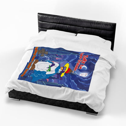 TuBz™ Velveteen Plush Blanket – "Fighting Causes 4 a Better Tomorrow" Graphic | Smile Universe Collection