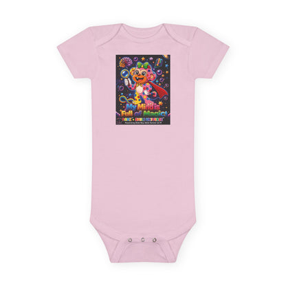 Panz™ Baby Short Sleeve Onesie® – "My Mind is Full of Magic" Graphic | Smile Universe Collection