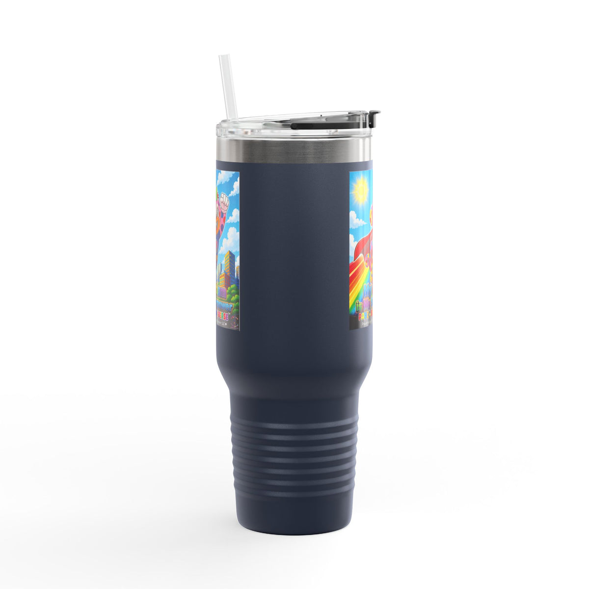 Panz™ 40oz Insulated Travel Mug – "My Autism is My Superpower" Graphic | Smile Universe Collection