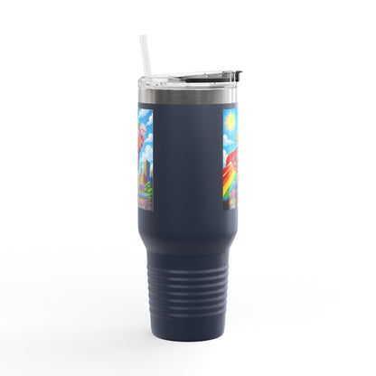 Panz™ 40oz Insulated Travel Mug – "My Autism is My Superpower" Graphic | Smile Universe Collection