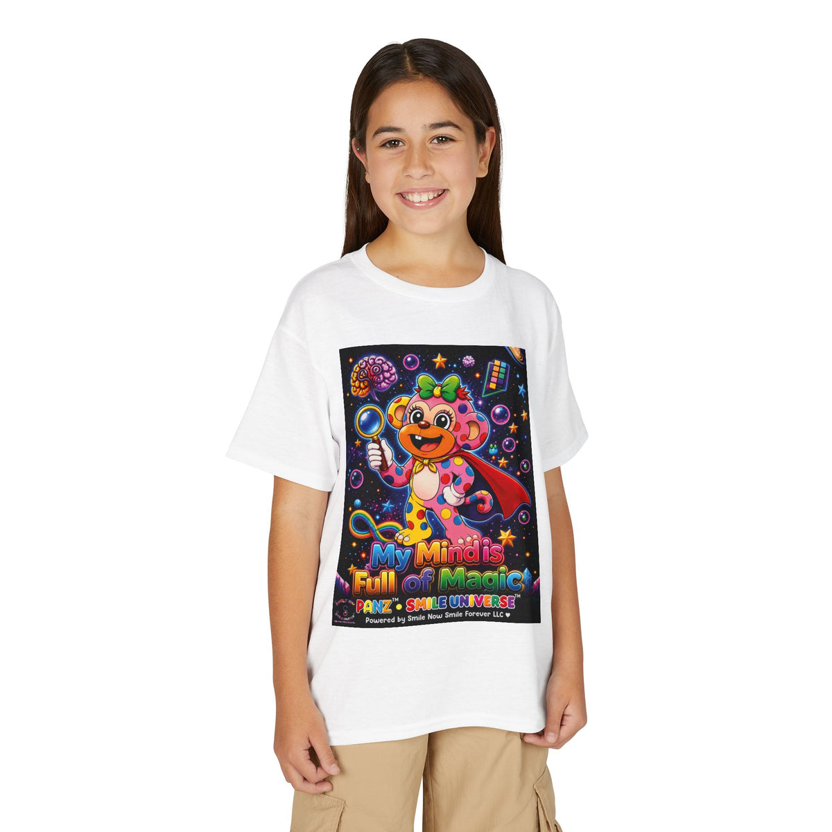 Panz™ Youth DryBlend® T-Shirt – "My Mind is Full of Magic" Graphic | Smile Universe Collection