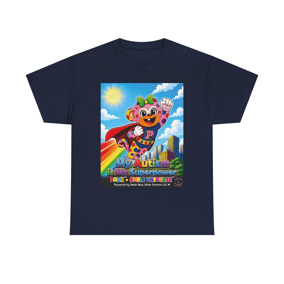 Panz™ Unisex Heavy Cotton™ Tee – "My Autism is My Superpower" Graphic | Smile Universe Collection