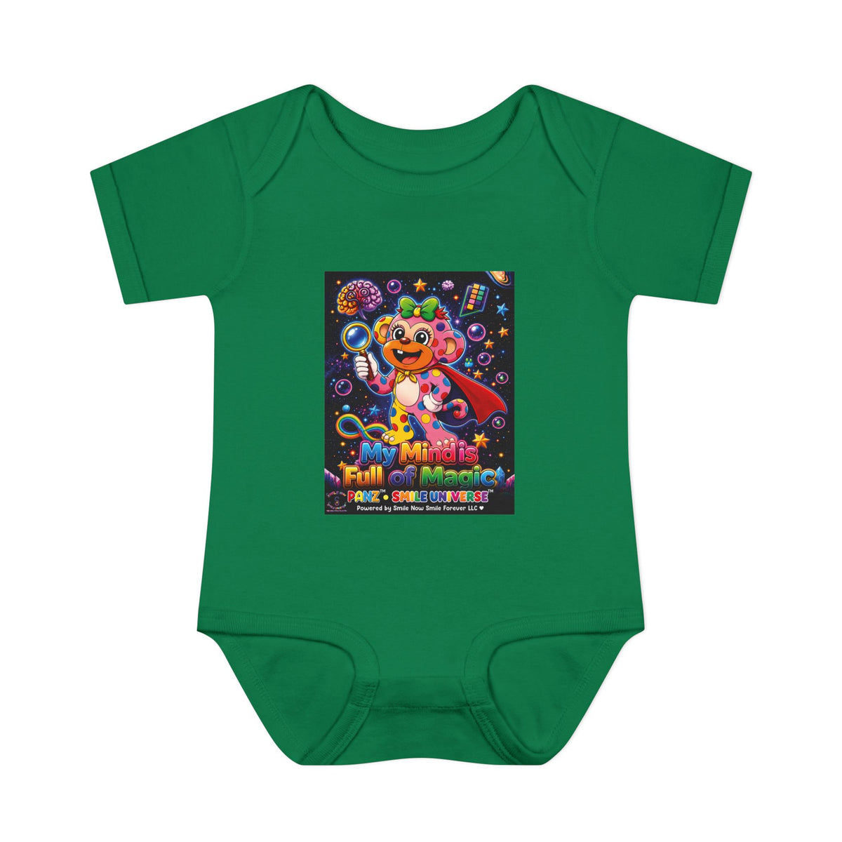 Panz™ Infant Baby Rib Bodysuit – "My Mind is Full of Magic" Graphic | Smile Universe Collection