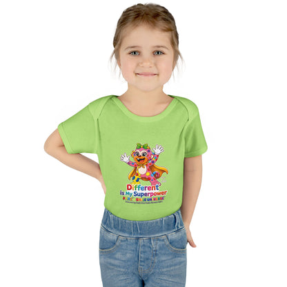 Panz™ Infant Baby Rib Bodysuit – "Different is My Superpower" Graphic | Smile Universe Collection