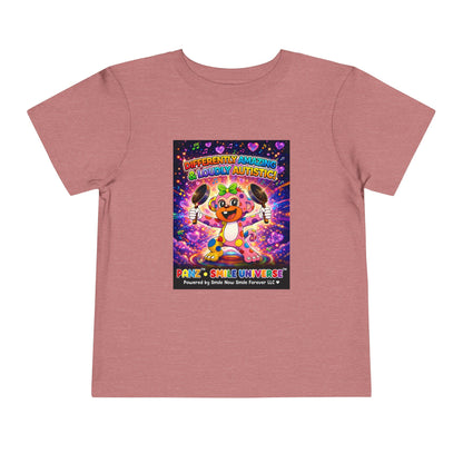 Panz™ Toddler Short Sleeve Tee – "Differently Amazing & Loudly Autistic!" Graphic | Smile Universe Collection