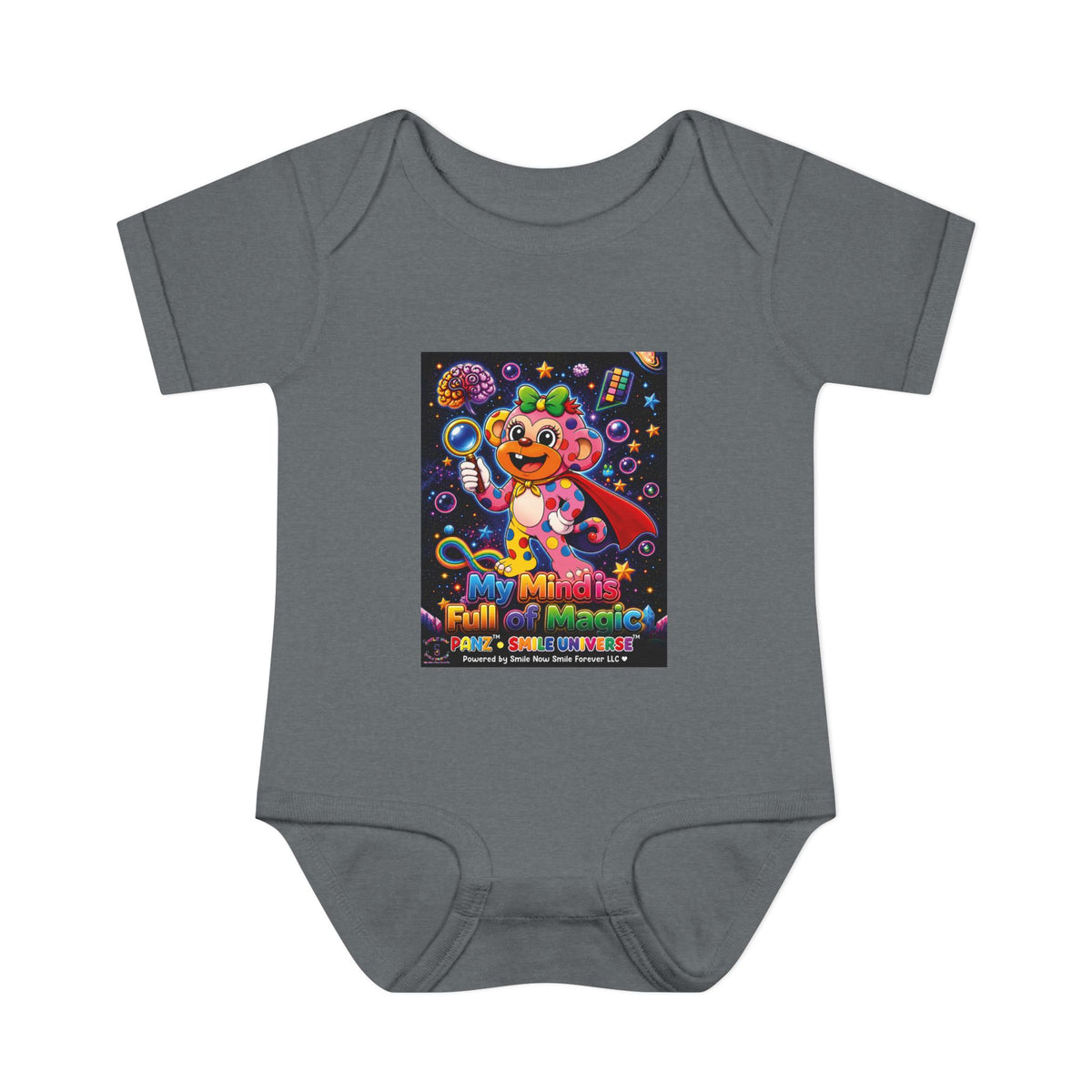 Panz™ Infant Baby Rib Bodysuit – "My Mind is Full of Magic" Graphic | Smile Universe Collection