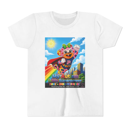 Panz™ Youth Short Sleeve Tee – "My Autism is My Superpower" Graphic | Smile Universe Collection