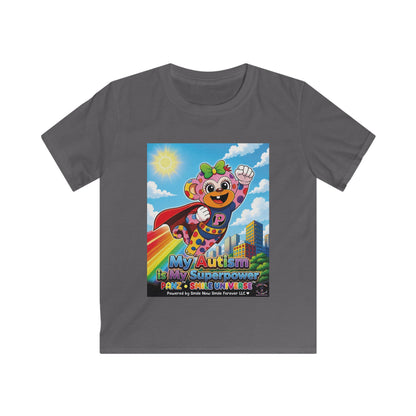 Panz™ Kids Softstyle Tee – "My Autism is My Superpower" Graphic | Smile Universe Collection