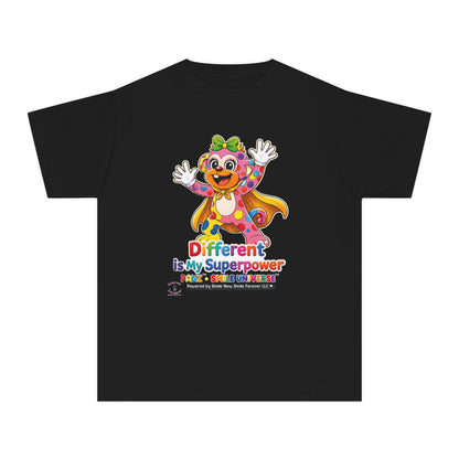 Panz™ Youth Midweight Tee – "Different is My Superpower" Graphic | Smile Universe Collection