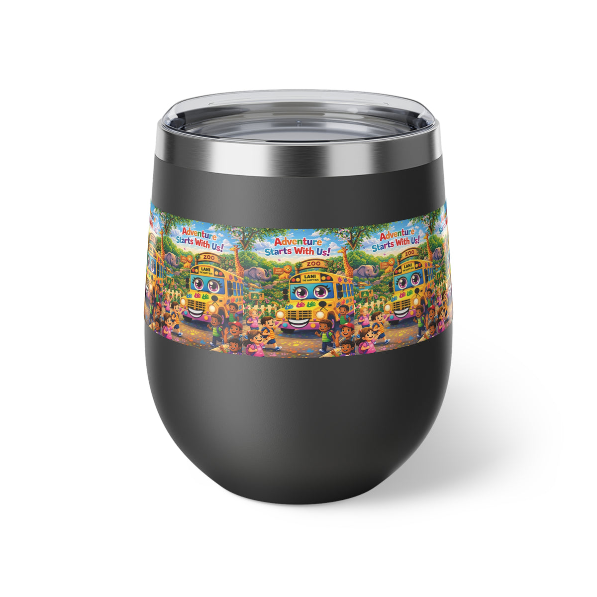 Lani™ 12oz Copper Vacuum Insulated Cup – "Adventure Starts With Us!" Graphic