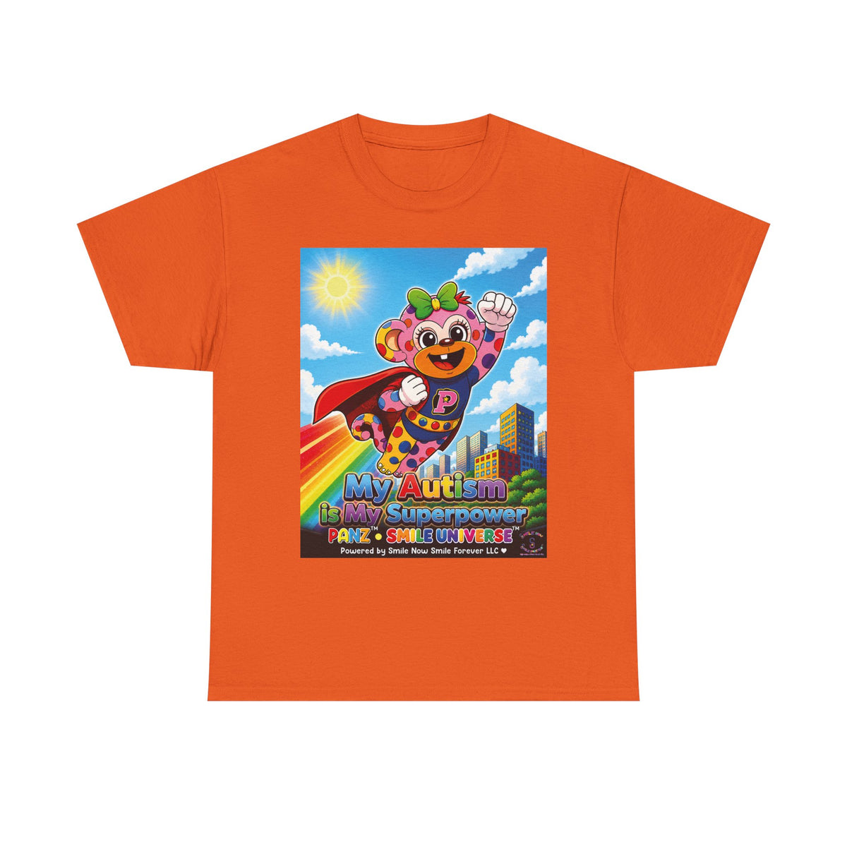 Panz™ Unisex Heavy Cotton™ Tee – "My Autism is My Superpower" Graphic | Smile Universe Collection