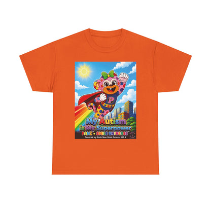 Panz™ Unisex Heavy Cotton™ Tee – "My Autism is My Superpower" Graphic | Smile Universe Collection