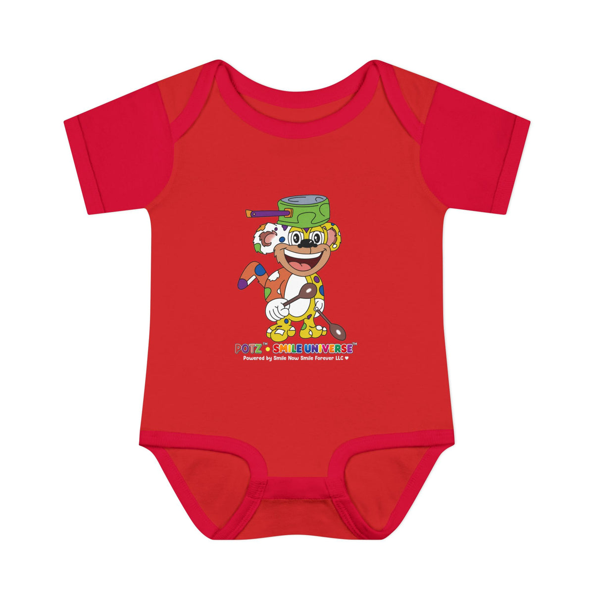 Potz™ Infant Baby Rib Bodysuit – Playful Chef Graphic Onesie | Smile Universe Collection