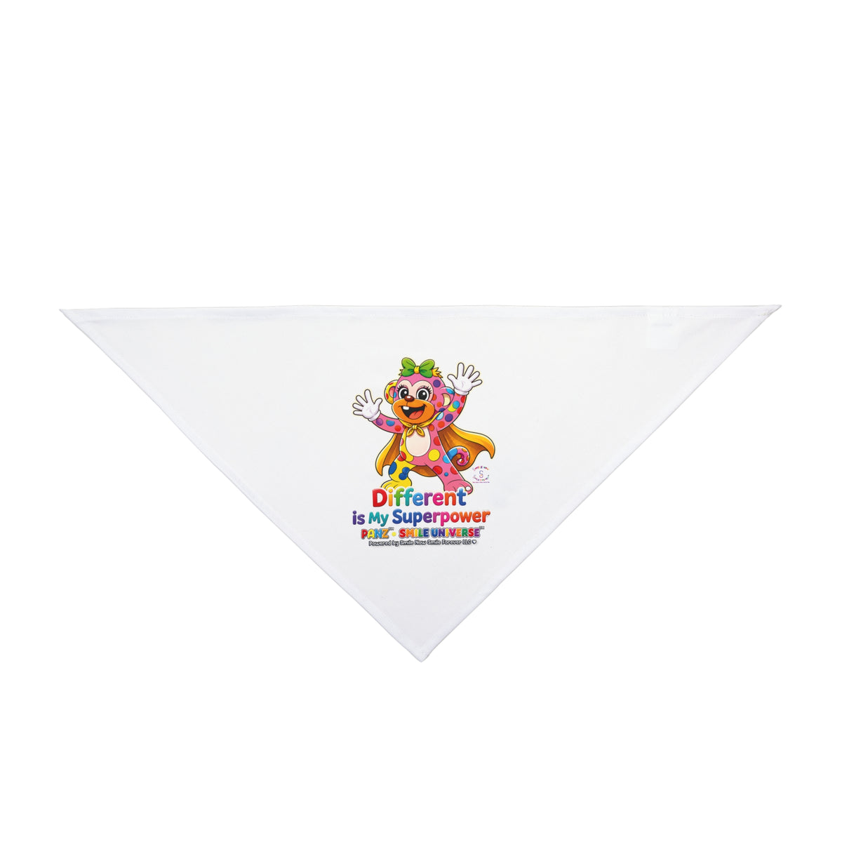 Panz™ Pet Bandana – "Different is My Superpower" Graphic | Smile Universe Collection