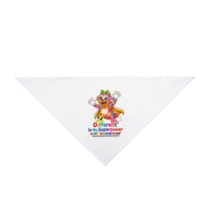 Panz™ Pet Bandana – "Different is My Superpower" Graphic | Smile Universe Collection