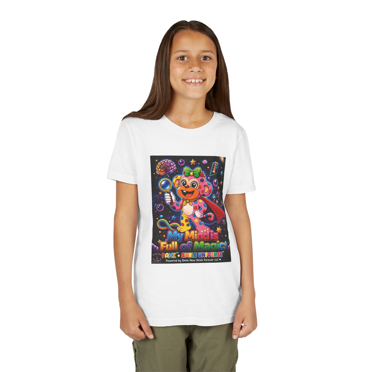 Panz™ Youth Short Sleeve Tee – "My Mind is Full of Magic" Graphic | Smile Universe Collection