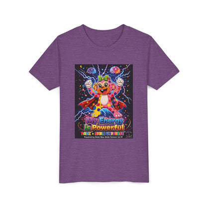 Panz™ Youth Short Sleeve Tee – "My Energy is Powerful" Graphic Tee | Smile Universe Collection