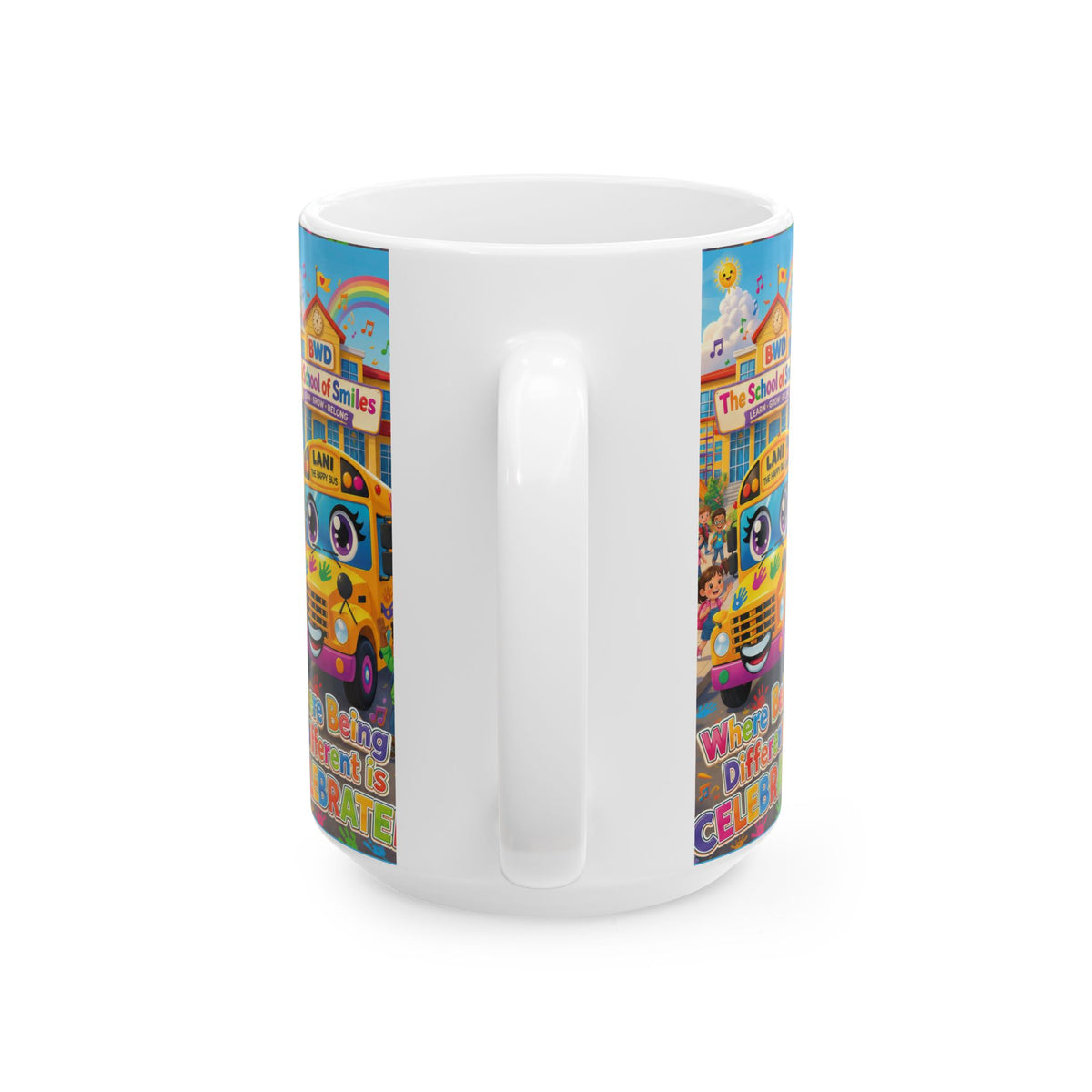 Lani™ Ceramic Mug (11oz & 15oz) – "Where Being Different is CELEBRATED!" Graphic