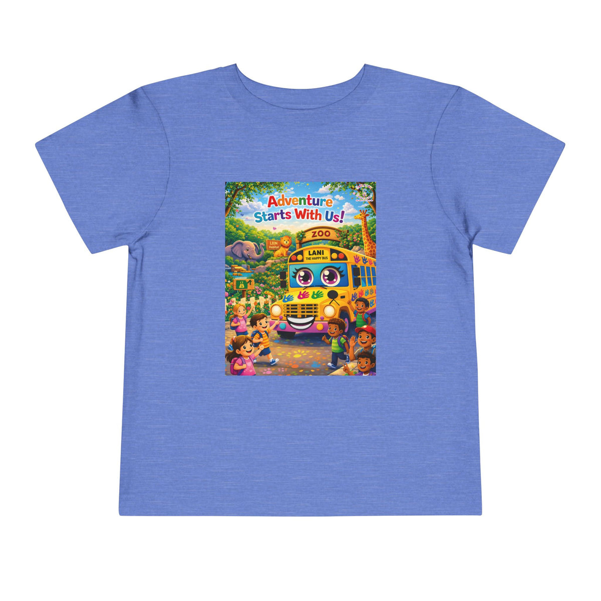 Lani™ Toddler Short Sleeve Tee – "Adventure Starts With Us!" Graphic