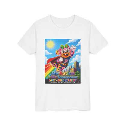 Panz™ Youth Short Sleeve Tee – "My Autism is My Superpower" Graphic | Smile Universe Collection