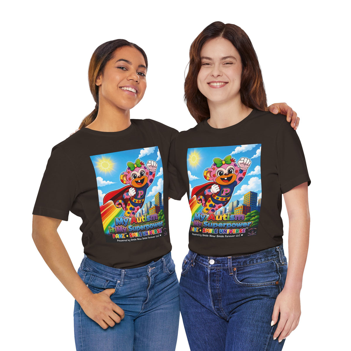 Panz™ Unisex Jersey Short Sleeve Tee – "My Autism is My Superpower" Graphic | Smile Universe Collection
