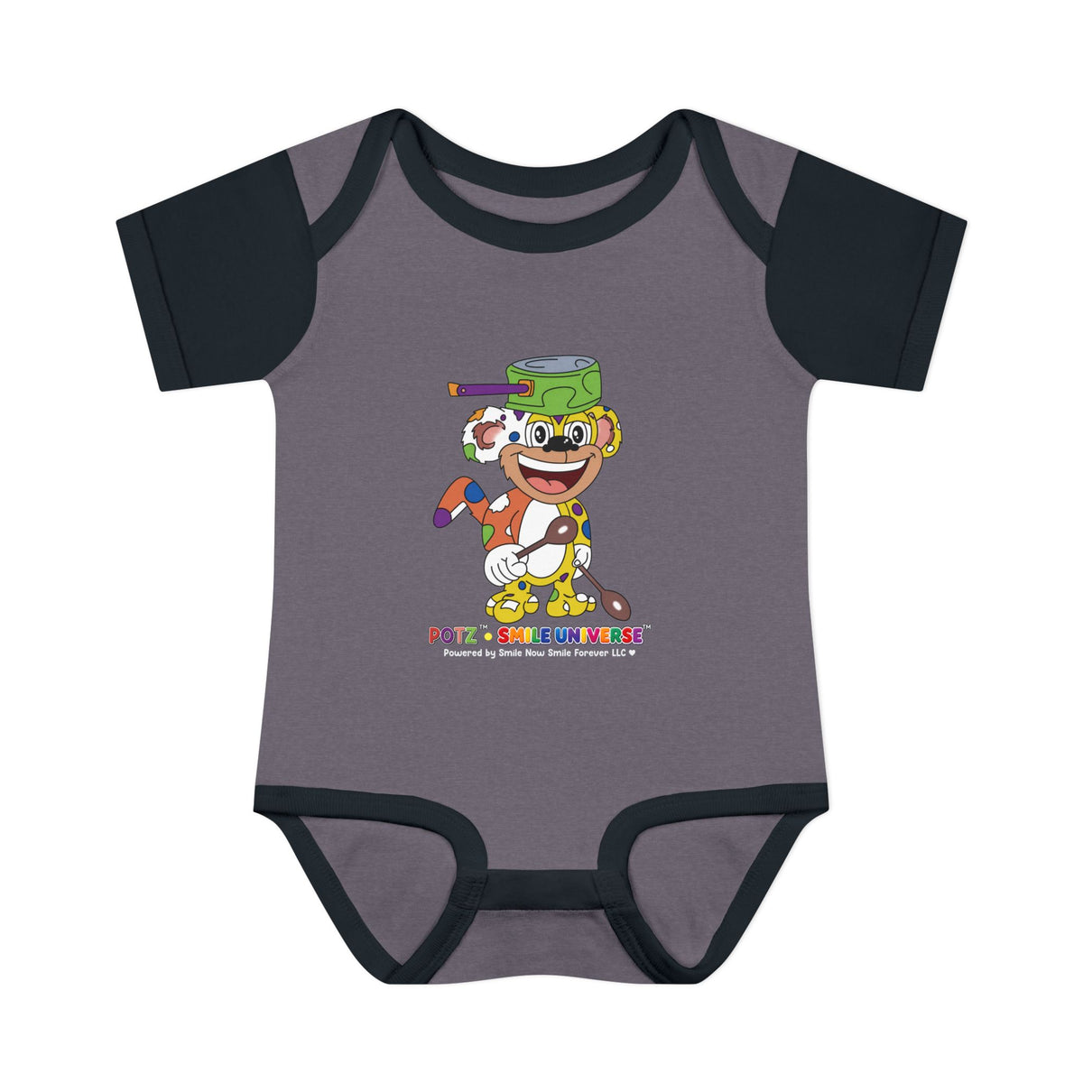 Potz™ Infant Baby Rib Bodysuit – Playful Chef Graphic Onesie | Smile Universe Collection