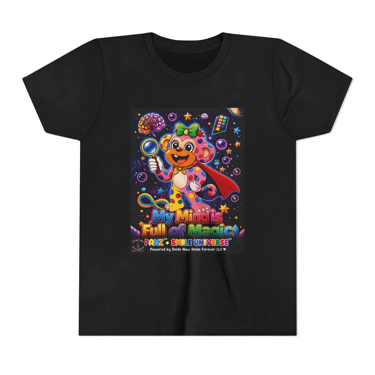 Panz™ Youth Short Sleeve Tee – "My Mind is Full of Magic" Graphic | Smile Universe Collection