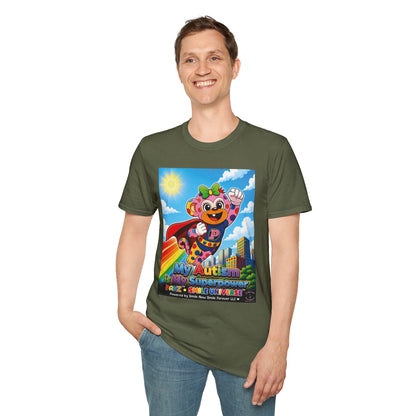 Panz™ Unisex Softstyle T-Shirt – "My Autism is My Superpower" Graphic | Smile Universe Collection