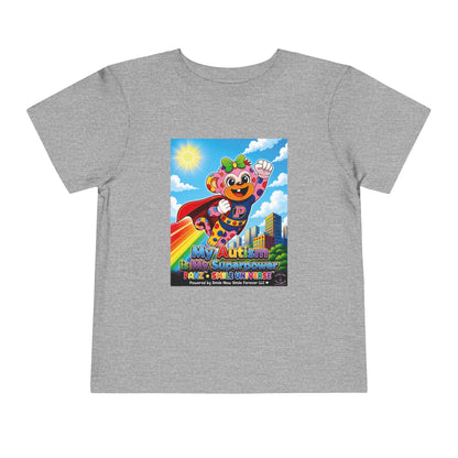 Panz™ Toddler Short Sleeve Tee – "My Autism is My Superpower" Graphic | Smile Universe Collection