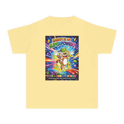 Potz™ Youth Midweight Tee – "Energy is My Superpower!" Graphic Tee | Smile Universe Collection