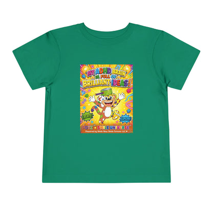 Potz™ Toddler Short Sleeve Tee – "My ADHD Brain is Full of Brilliant Ideas!" Graphic Tee | Smile Universe Collection