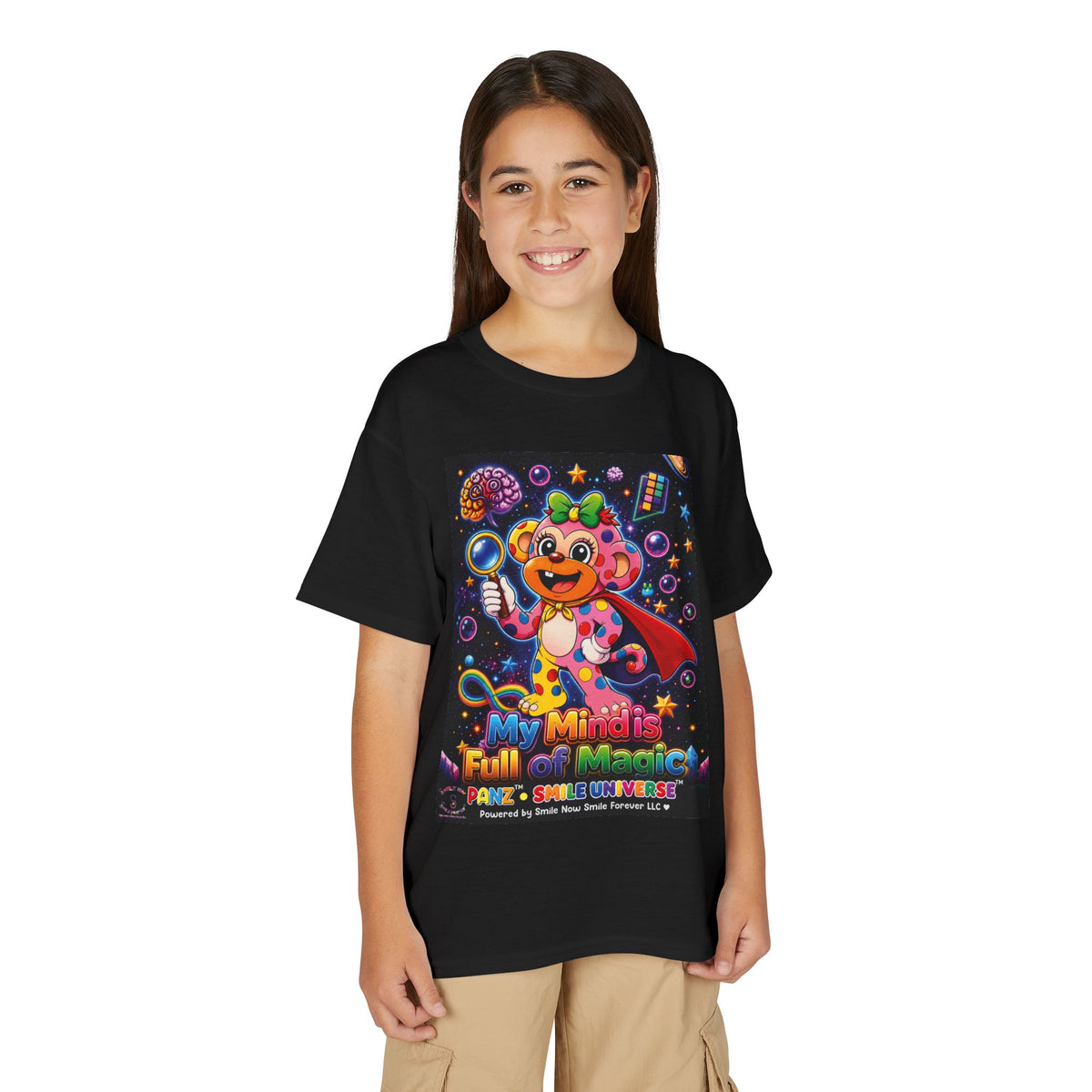Panz™ Youth DryBlend® T-Shirt – "My Mind is Full of Magic" Graphic | Smile Universe Collection