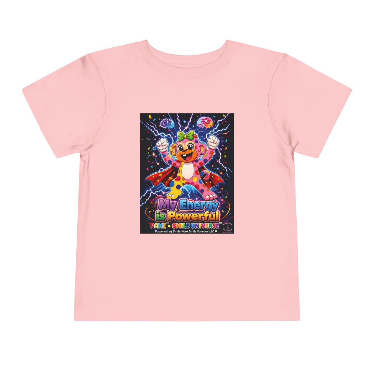 Panz™ Toddler Short Sleeve Tee – "My Energy is Powerful" Graphic Tee | Smile Universe Collection