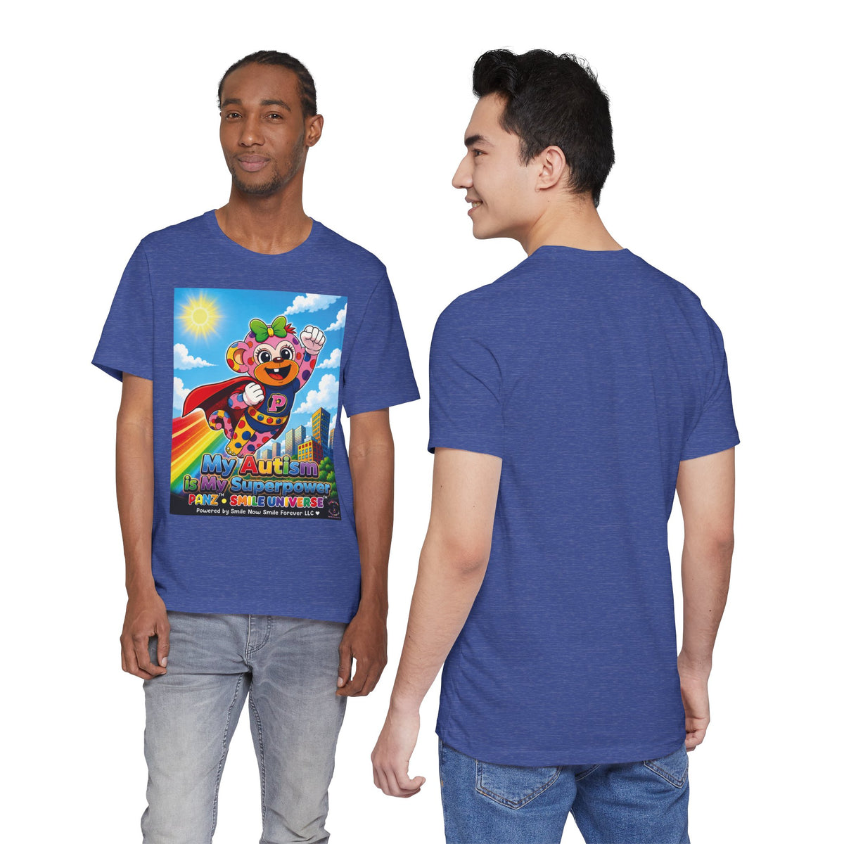 Panz™ Unisex Jersey Short Sleeve Tee – "My Autism is My Superpower" Graphic | Smile Universe Collection