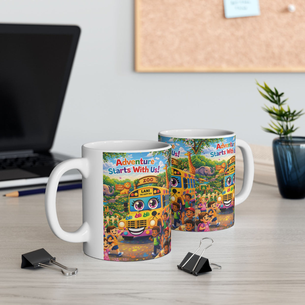 Lani™ Ceramic Mug (11oz & 15oz) – "Adventure Starts With Us!" Graphic