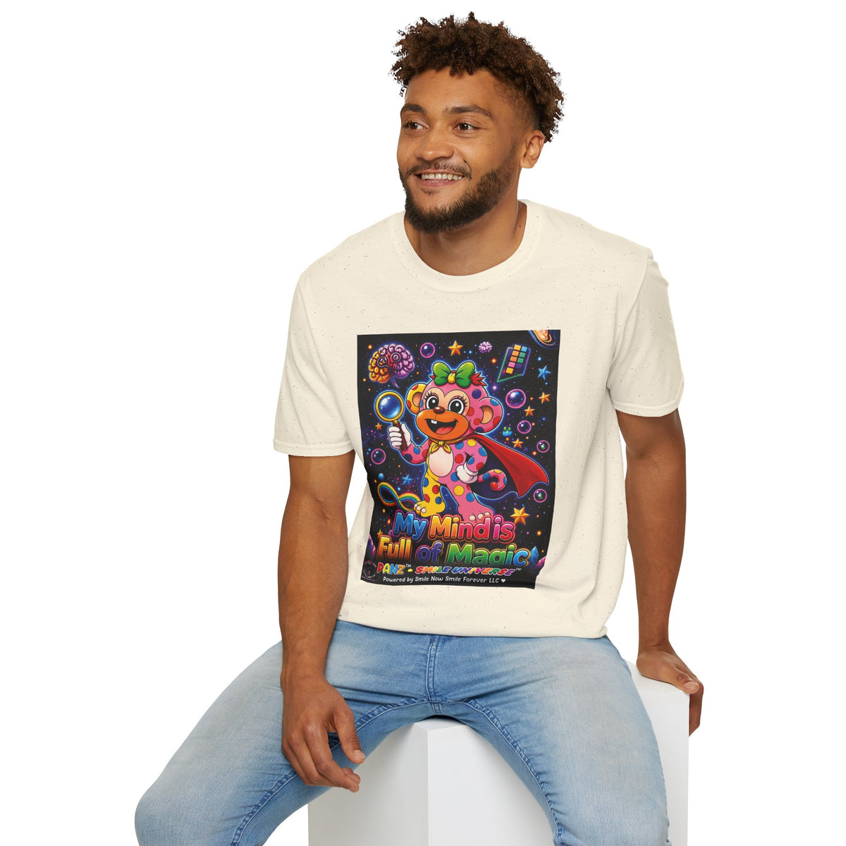 Panz™ Unisex Softstyle T-Shirt – "My Mind is Full of Magic" Graphic | Smile Universe Collection