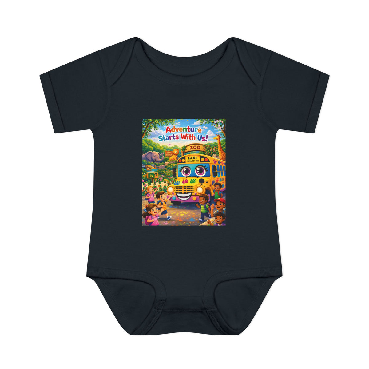 Lani™ Infant Baby Rib Bodysuit – "Adventure Starts With Us!" Graphic