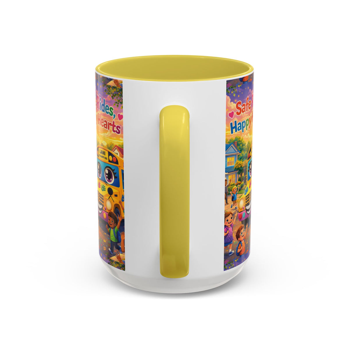 Lani™ Colorful Mug (11oz & 15oz) – "Safe Rides, Happy Hearts" Graphic