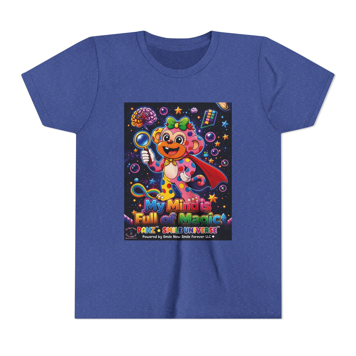 Panz™ Youth Short Sleeve Tee – "My Mind is Full of Magic" Graphic | Smile Universe Collection