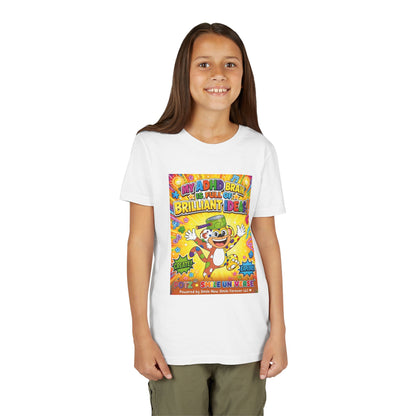 Potz™ Youth Short Sleeve Tee – "My ADHD Brain is Full of Brilliant Ideas!" Graphic Tee | Smile Universe Collection