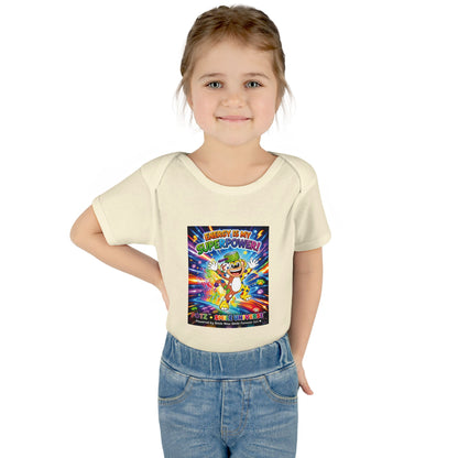 Potz™ Infant Baby Rib Bodysuit – "Energy is My Superpower!" Graphic Onesie | Smile Universe Collection