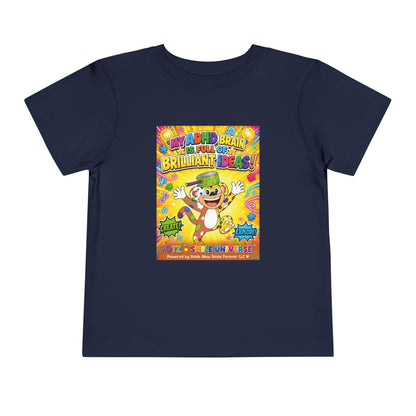 Potz™ Toddler Short Sleeve Tee – "My ADHD Brain is Full of Brilliant Ideas!" Graphic Tee | Smile Universe Collection