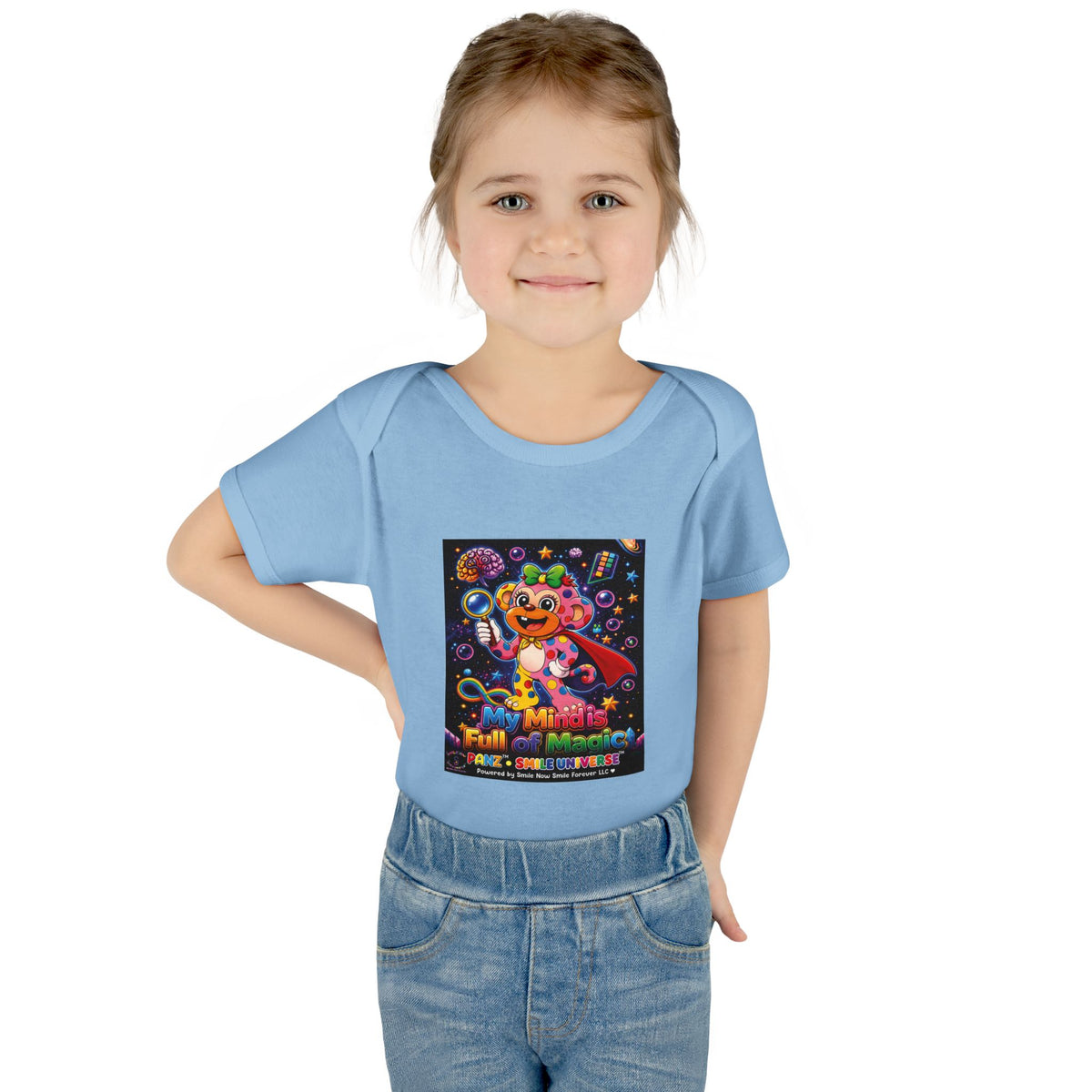 Panz™ Infant Baby Rib Bodysuit – "My Mind is Full of Magic" Graphic | Smile Universe Collection