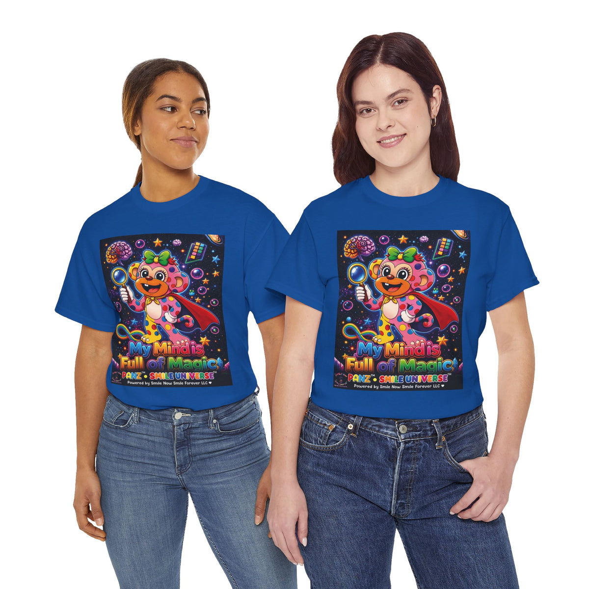 Panz™ Unisex Heavy Cotton™ Tee – "My Mind is Full of Magic" Graphic | Smile Universe Collection
